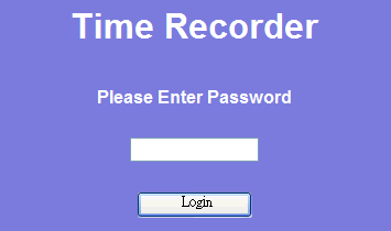 Login Page: The default password is 'admin'